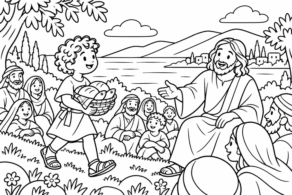 Página personalizada de O pequeno cesto para colorir